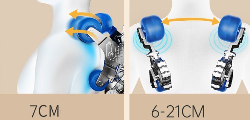 Bionwell Fantasy masszázsfotel - iRest SL-A235 - masszázs mélyen az izmokba - keskenyen és szélesen