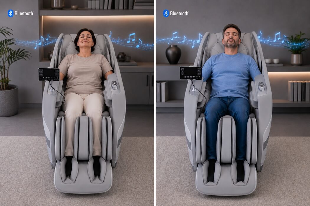 Bionwell Performance masszázsfotel - iRest SL-A365 - bluetooth hangszóró zenehallgatás