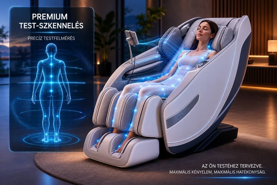 Bionwell Performance 3D masszázsfotel - premiume testfelmérés és testszkennelés