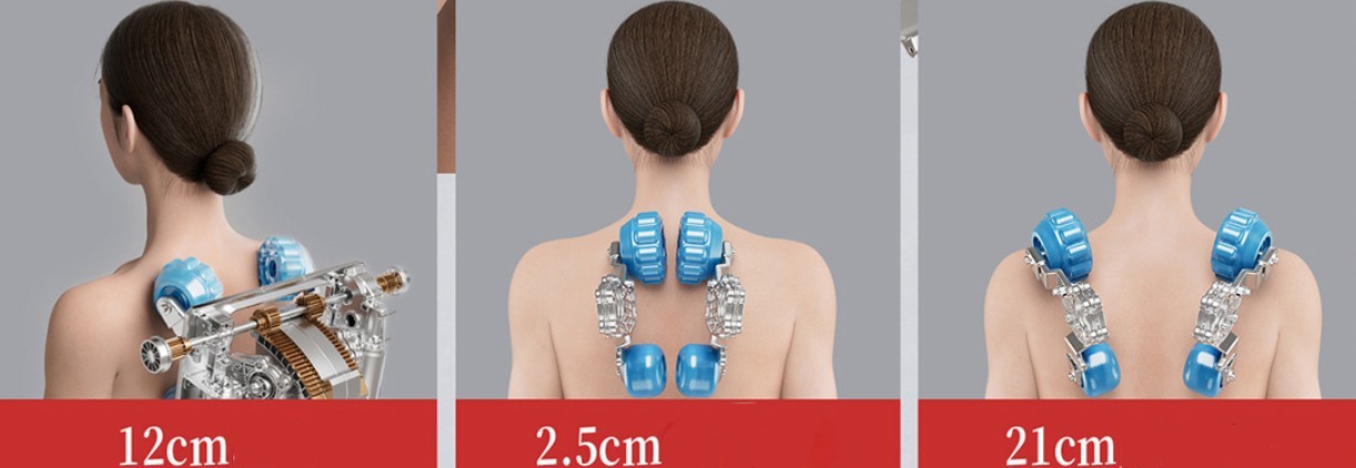 Bionwell Aris DC.  Premium 4D+ masszázsfotel - a teljes háton masszíroz teljes szélességben