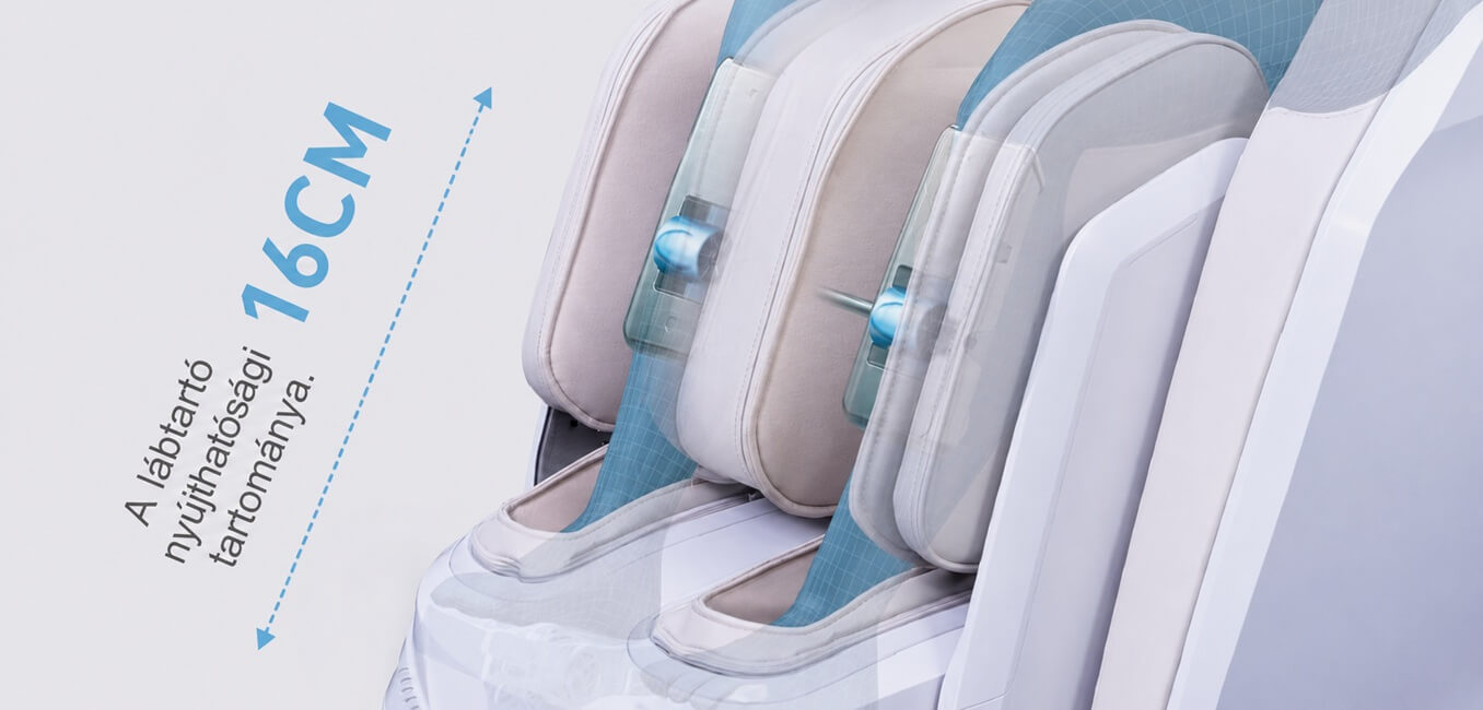 Bionwell Aris DC. Premium 4D+ masszázsfotel - görgős vádli masszázs