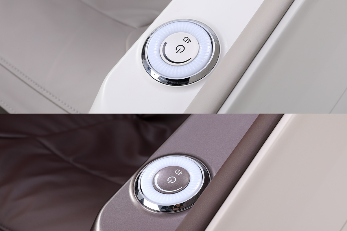 Bionwell iCare 4D masszázsfotel - karfa erősségállító tekerőgomb 4D