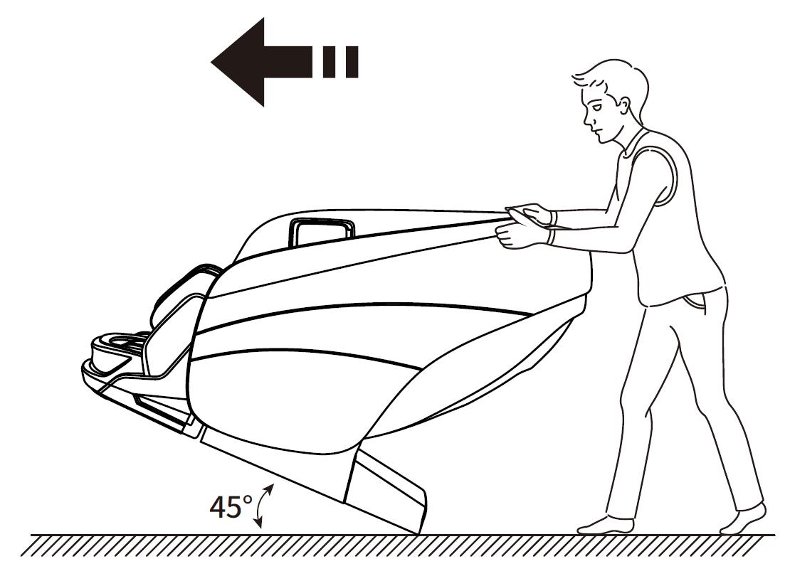 Bionwell iCare 4D masszázsfotel - kerekei segítségével mozgatható gördíthető