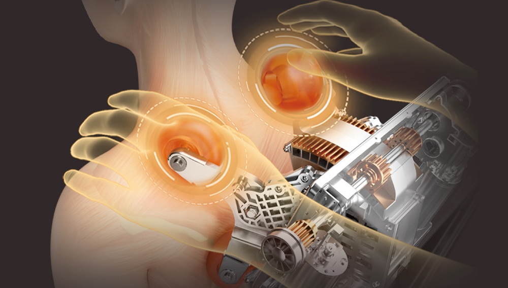 Bionwell iCare 4D masszázsfotel - görgőmechanizmus - humánus érzet