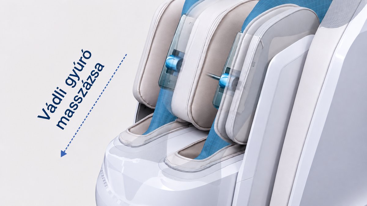 Bionwell Ultimate DC. Premium 5D masszázsfotel - görgős vádli masszázs